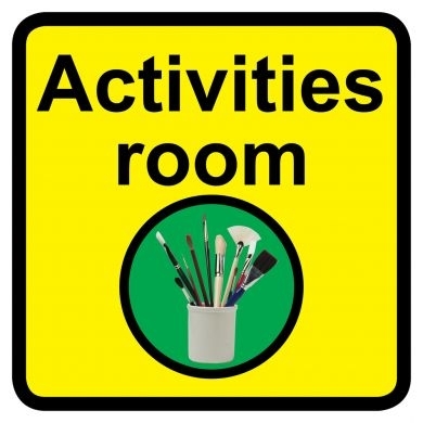 Activities Room sign - 300mm x 300mm
